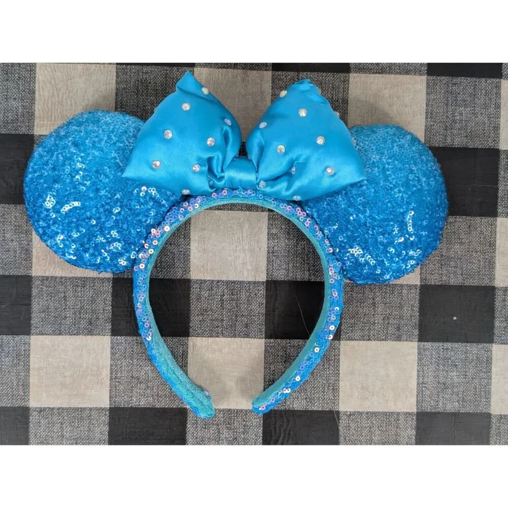 Disney Minnie Mouse Ears Sequenced Headbands Lot of 2